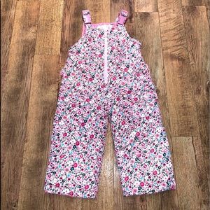 24Mo floral snow pant overalls